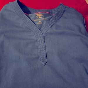 Healing hands blue scrubs set